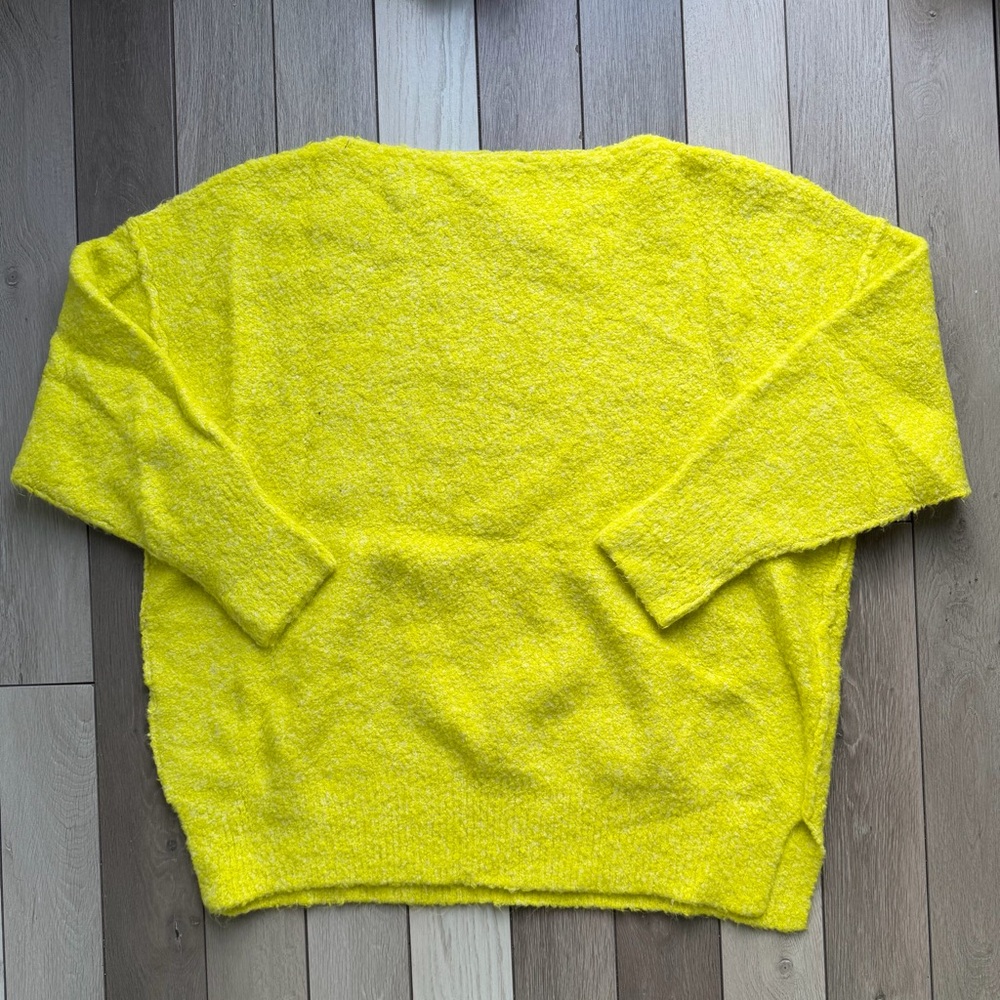 Free People Bright Yellow Women's Sweater - Picture 4 of 7